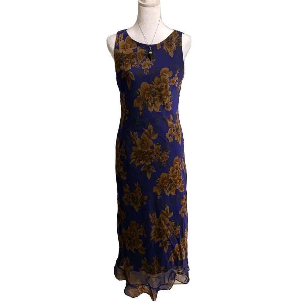 Vintage Jessica Howard Floral Maxi Dress Size 10 Whimsigoth Goth Y2K